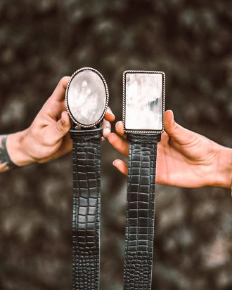 Cintos Cuero Hebilla Guampa